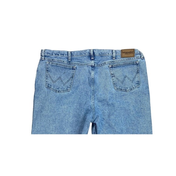 Wrangler Rugged Wear Jeans Mens 48x30 Tag* Straight Medium Wash Denim Work Pants - Picture 4 of 10